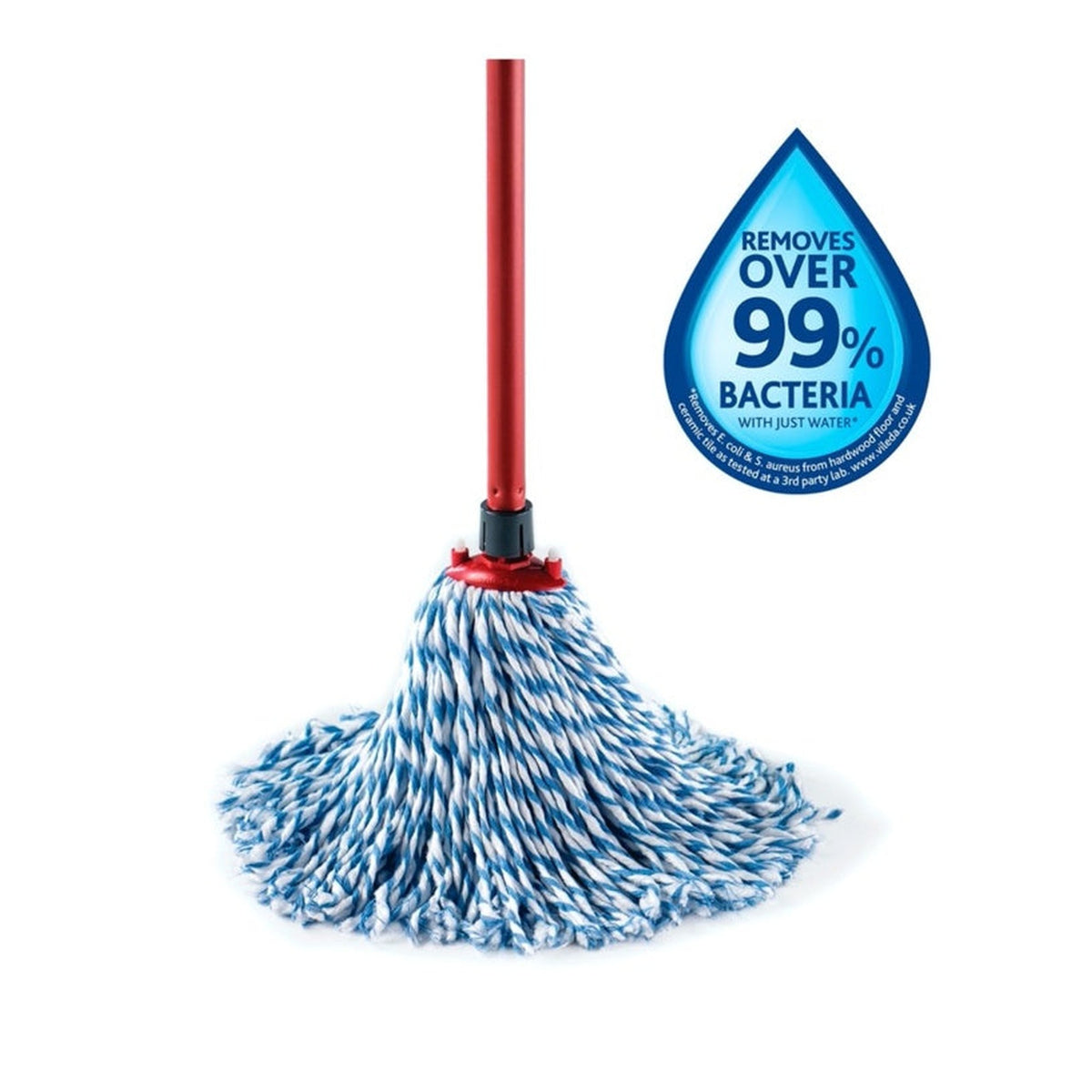 Vileda Supermocio microfibre and cotton mop with handle, view 2