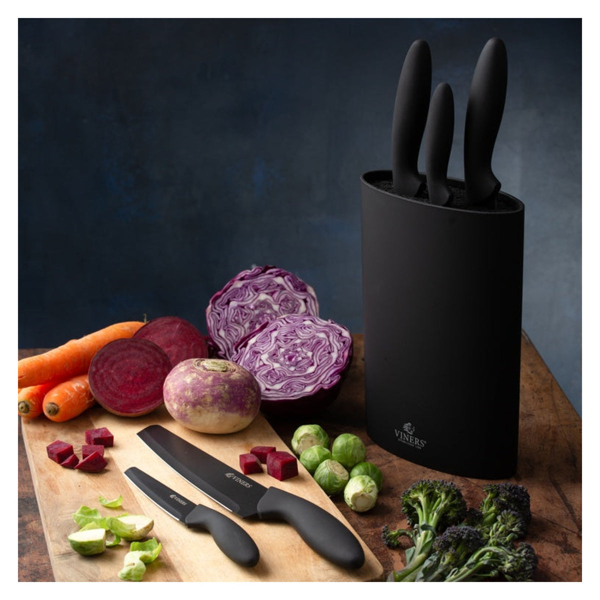 Viners Assure 5 piece knife block set, view 2