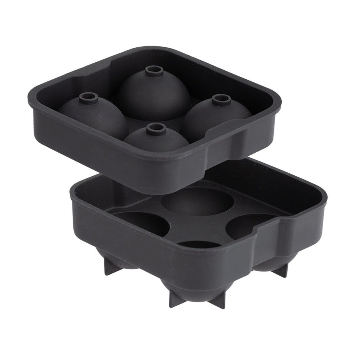 Viners round silicone ice mould making four ice spheres, view 2