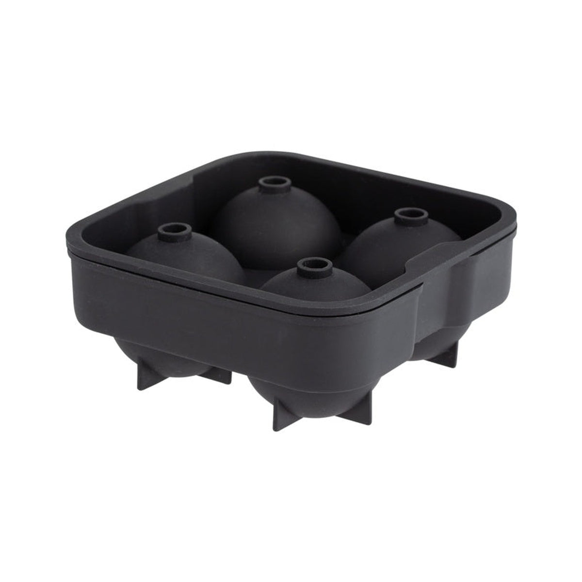 Viners round silicone ice mould making four ice spheres, view 3