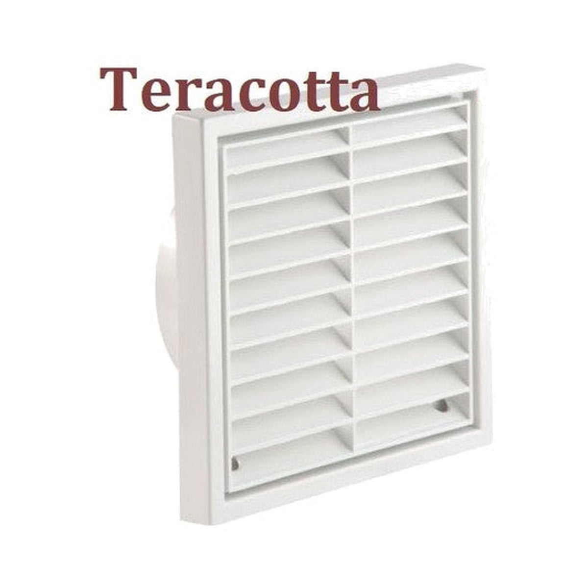 Securlec Multi-Fit Louvred Ducting Grille Terracotta 100mm