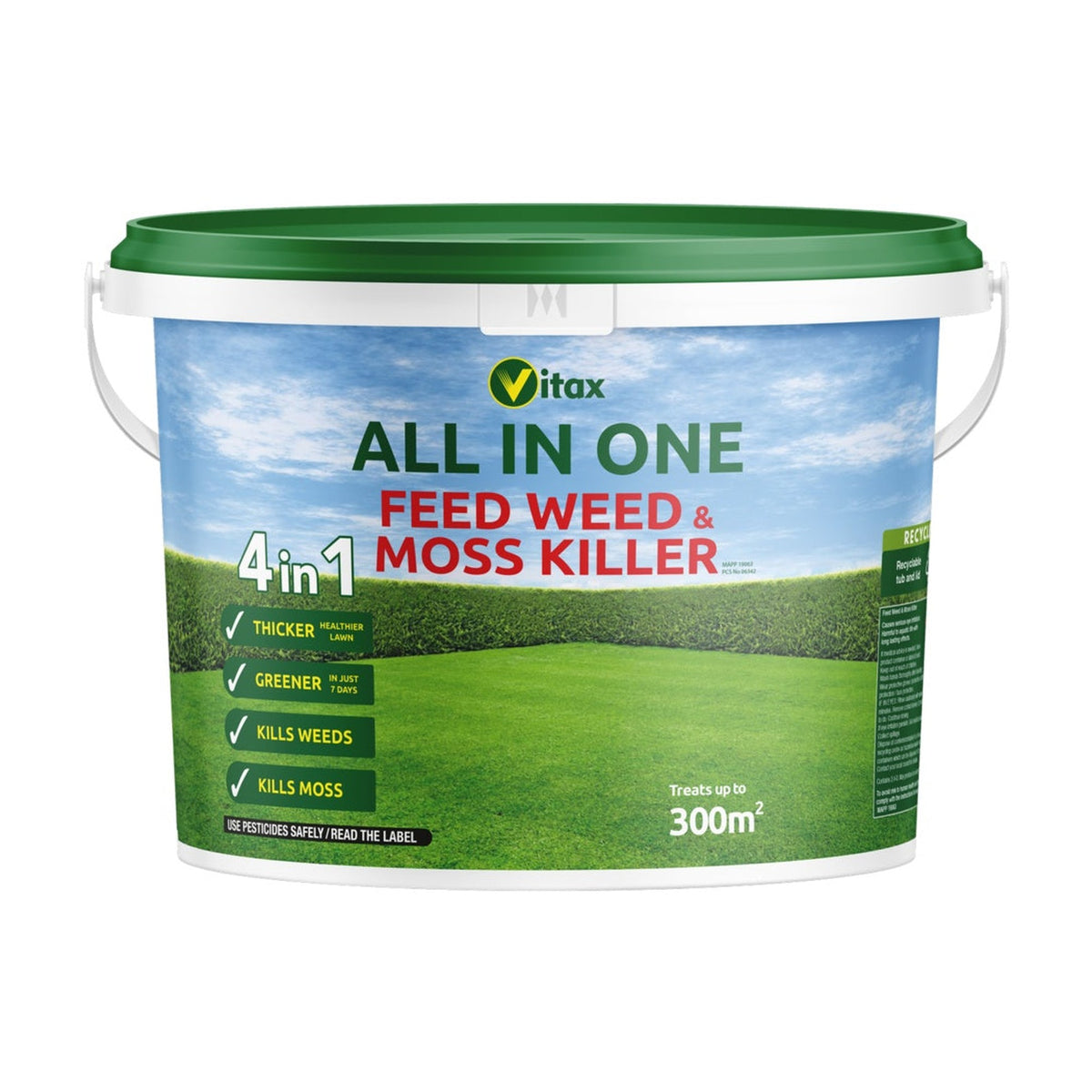 Vitax All In One Feed, Weed and Moss Killer 300sqm tub