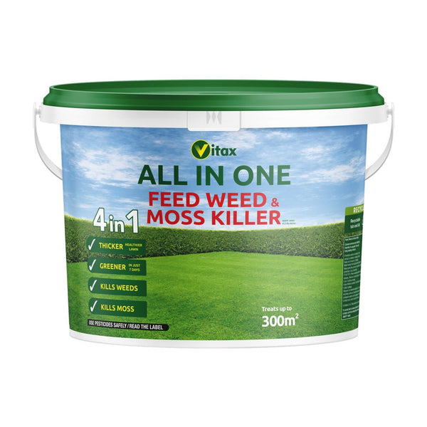 Vitax All In One Feed, Weed and Moss Killer 300sqm tub