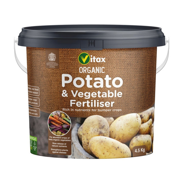 Vitax organic potato and vegetable fertiliser 4.5kg tub