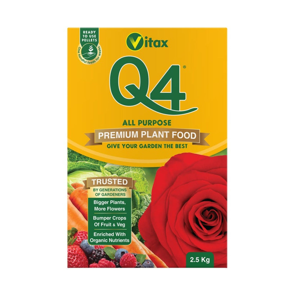 Vitax Q4 pelleted fertiliser 2.5kg