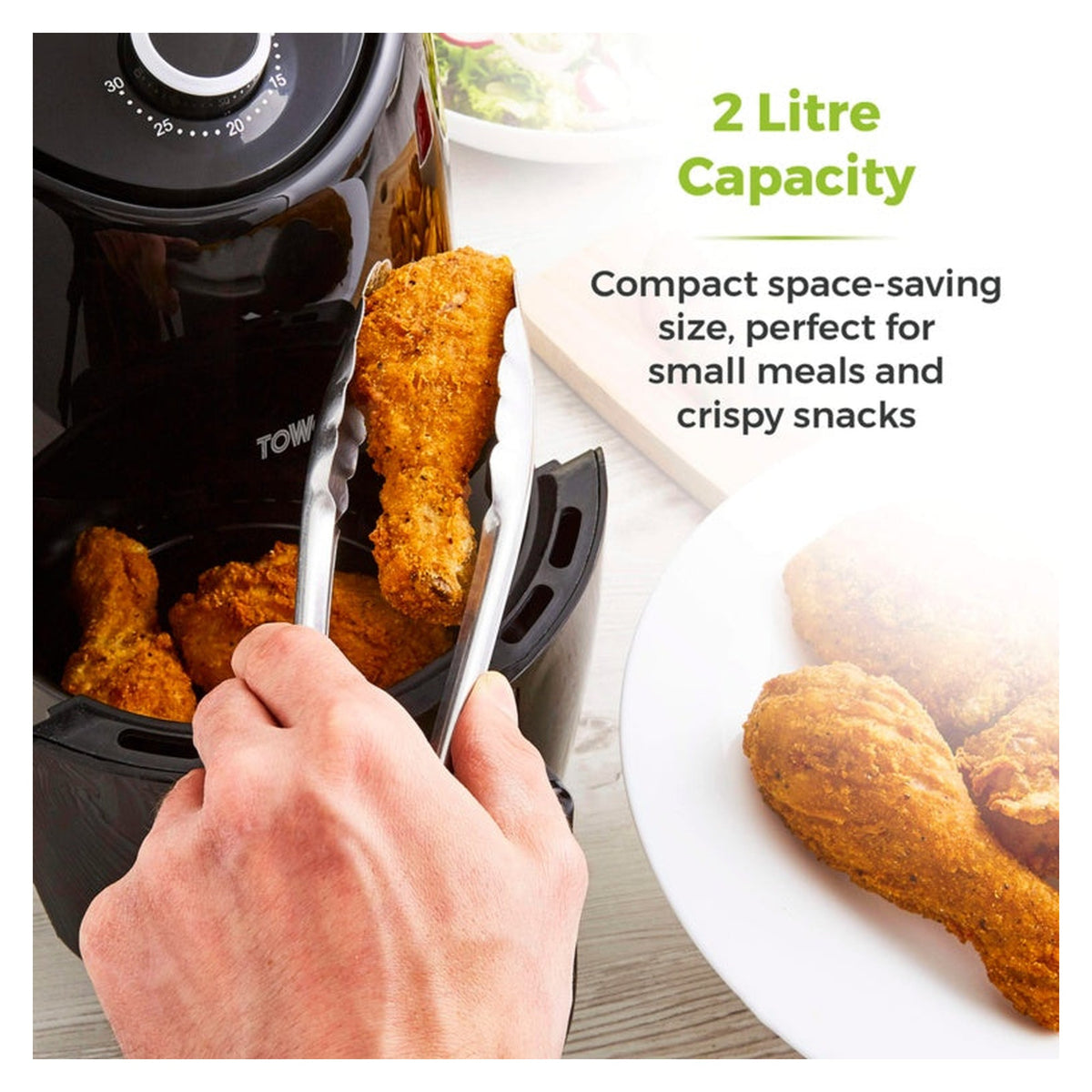 Vortx Black Air Fryer - 2L, view 8