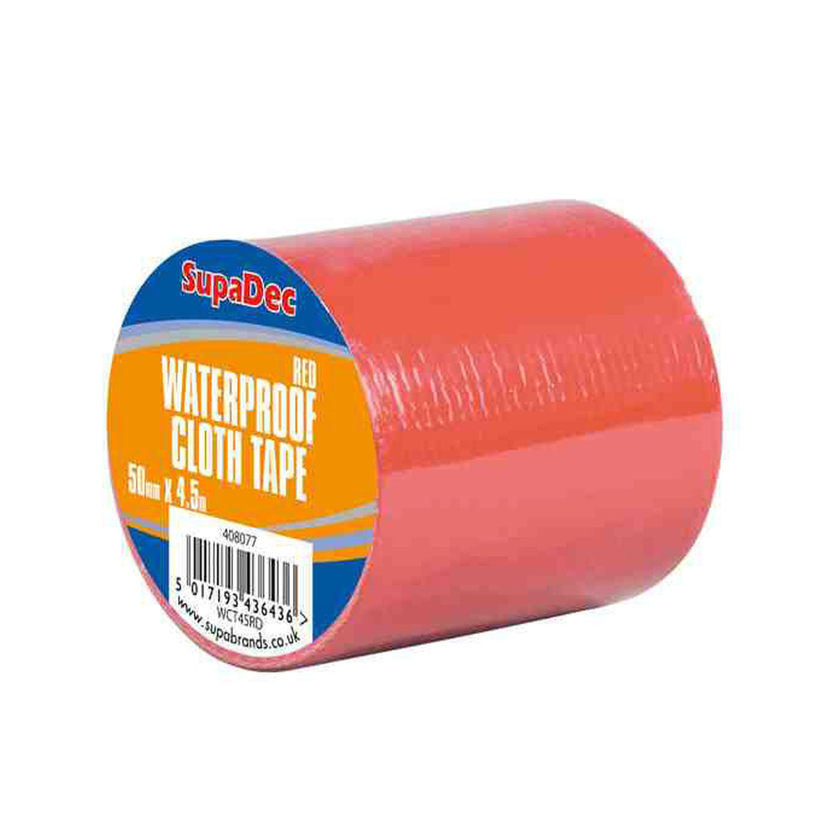 Waterproof Cloth Tape - 48mm x 4.5m Red