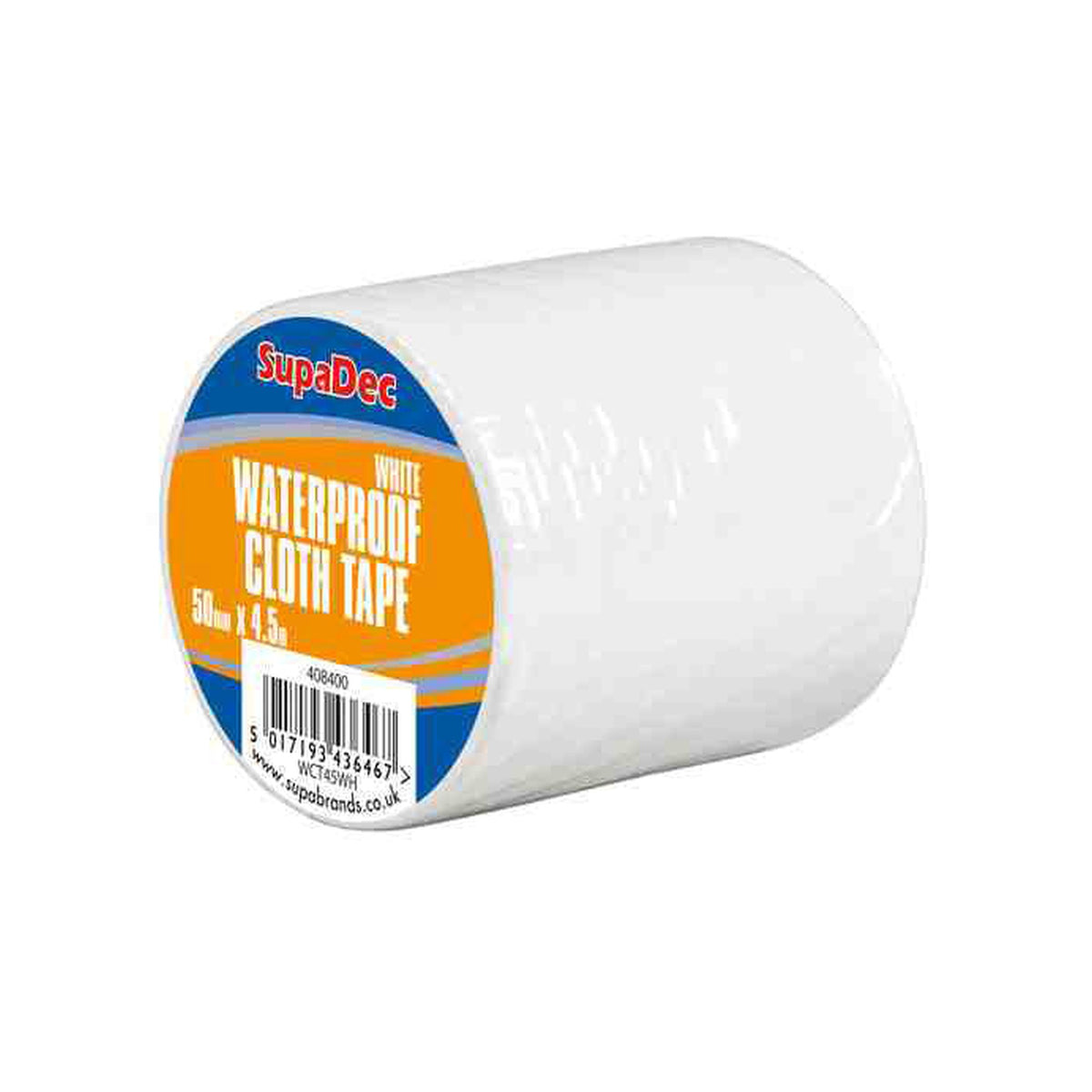 Waterproof Cloth Tape - 48mm x 4.5m White