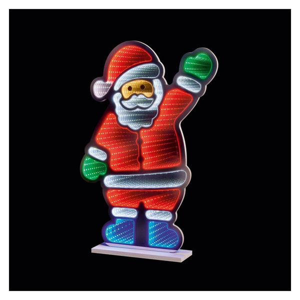 Waving Santa Infinity Mirror - 60cm