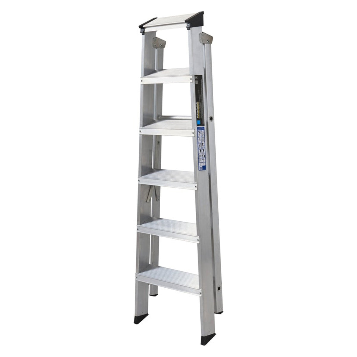 Werner builders stepladder with 6 treads, view 2