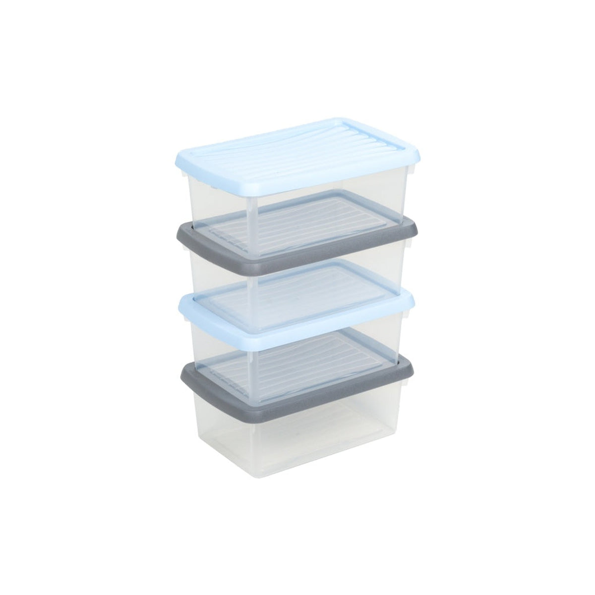 Set of four Wham 3.5L storage boxes with lids, view 2