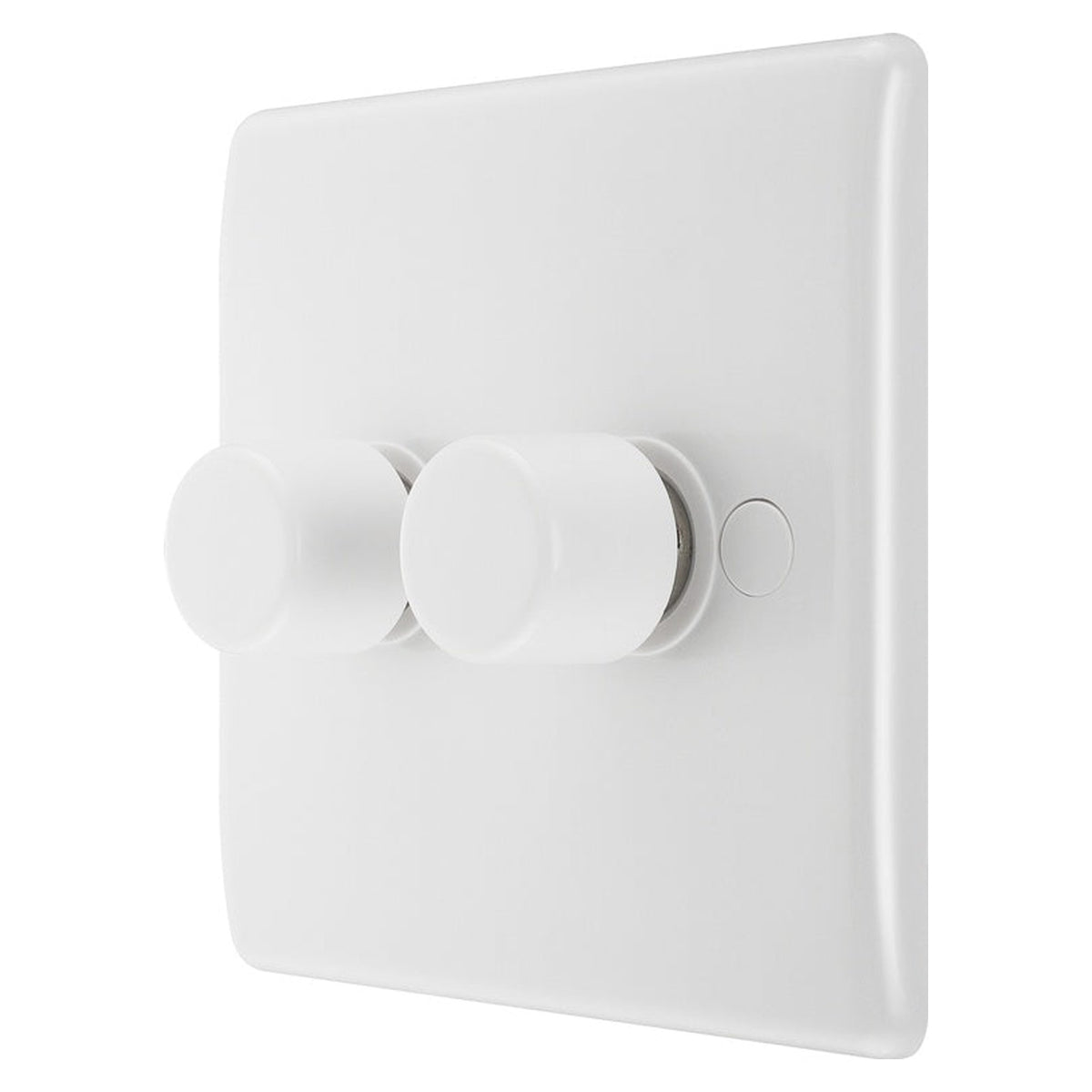 White Moulded Double 2 Way Dimmer Switch - 200w, view 12