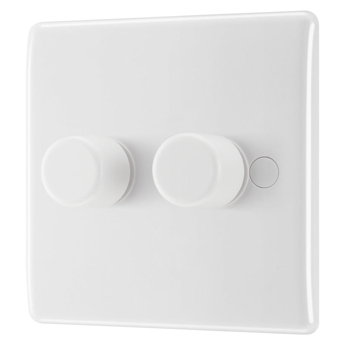 White Moulded Double 2 Way Dimmer Switch - 200w, view 13
