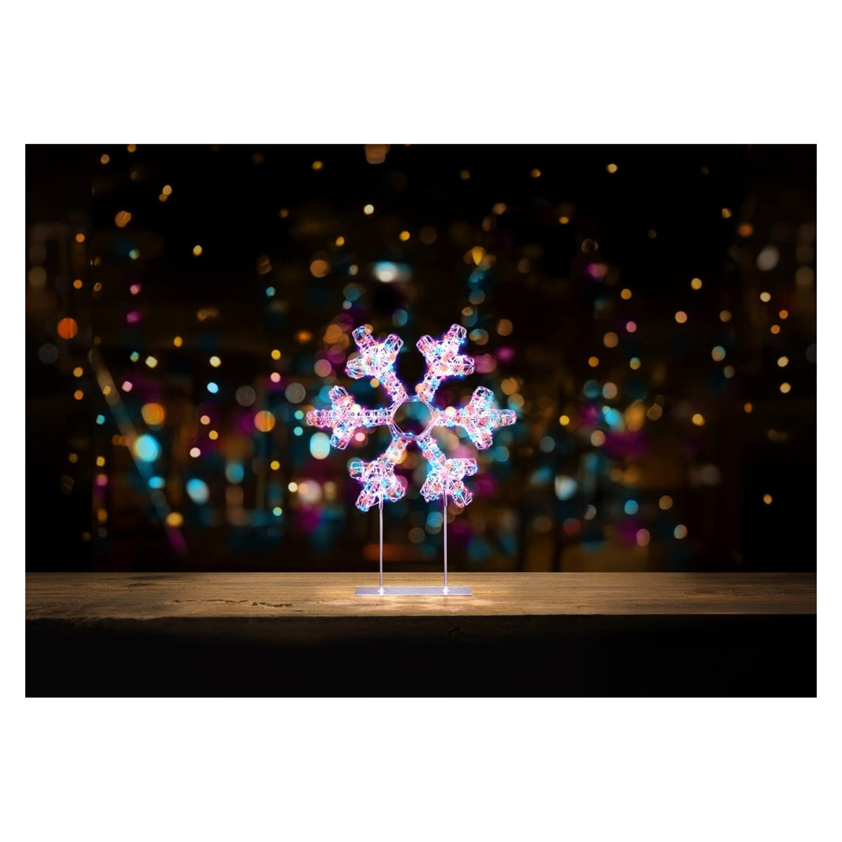 White/Multi Table Top Snowflake 720 LEDs - 45cm