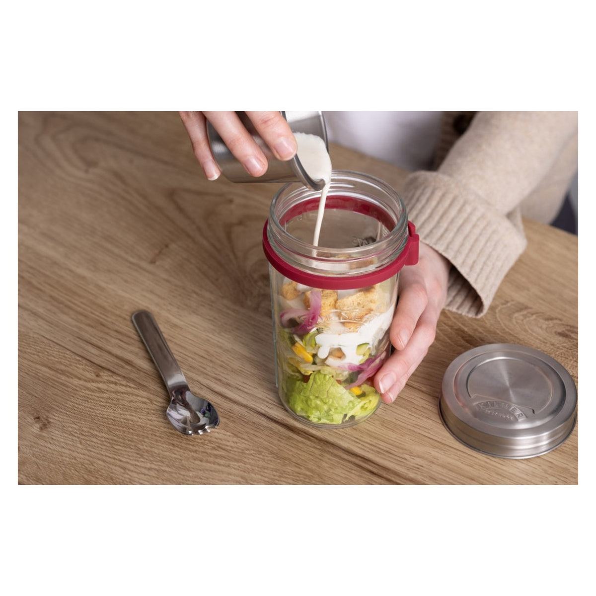 Wide Mouth Lunch Jar - 500ml, view 2