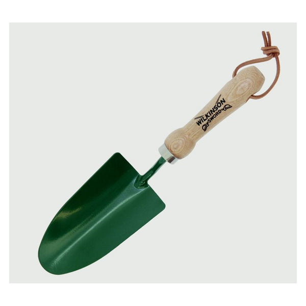 Wilkinson Sword carbon steel trowel with wooden handle