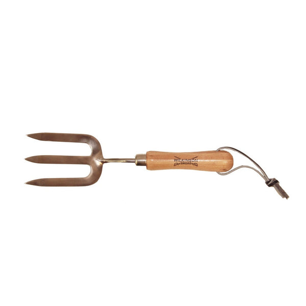 Wilkinson Sword stainless steel hand fork with ash handle