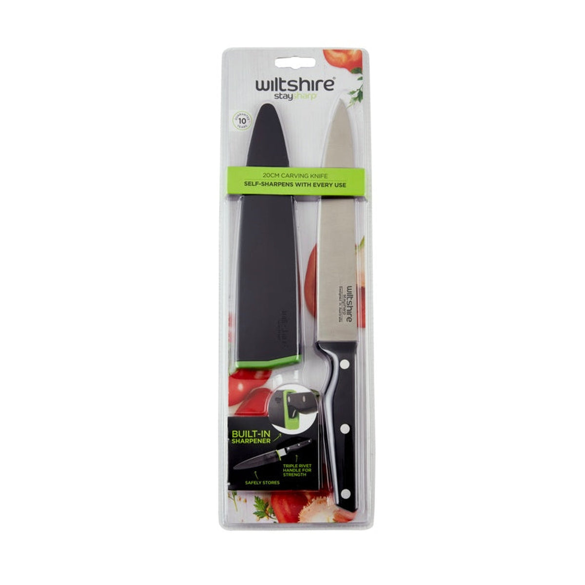 Wiltshire Staysharp triple rivet 20cm carving knife