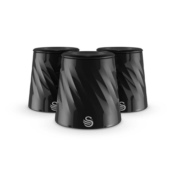 Windsor Canisters Set of 3 - Black