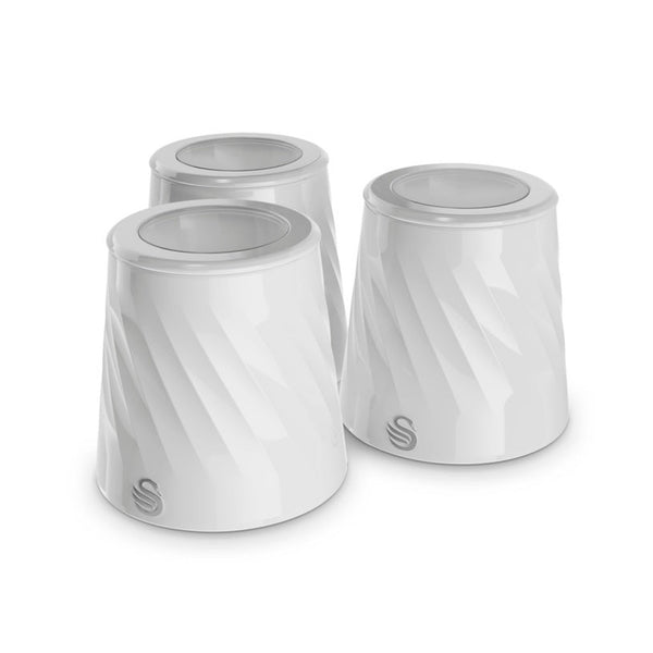 Windsor Canisters Set Of 3 - White