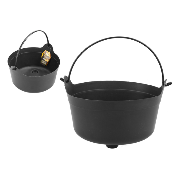 Witches Black Cauldron With Handle - 9"