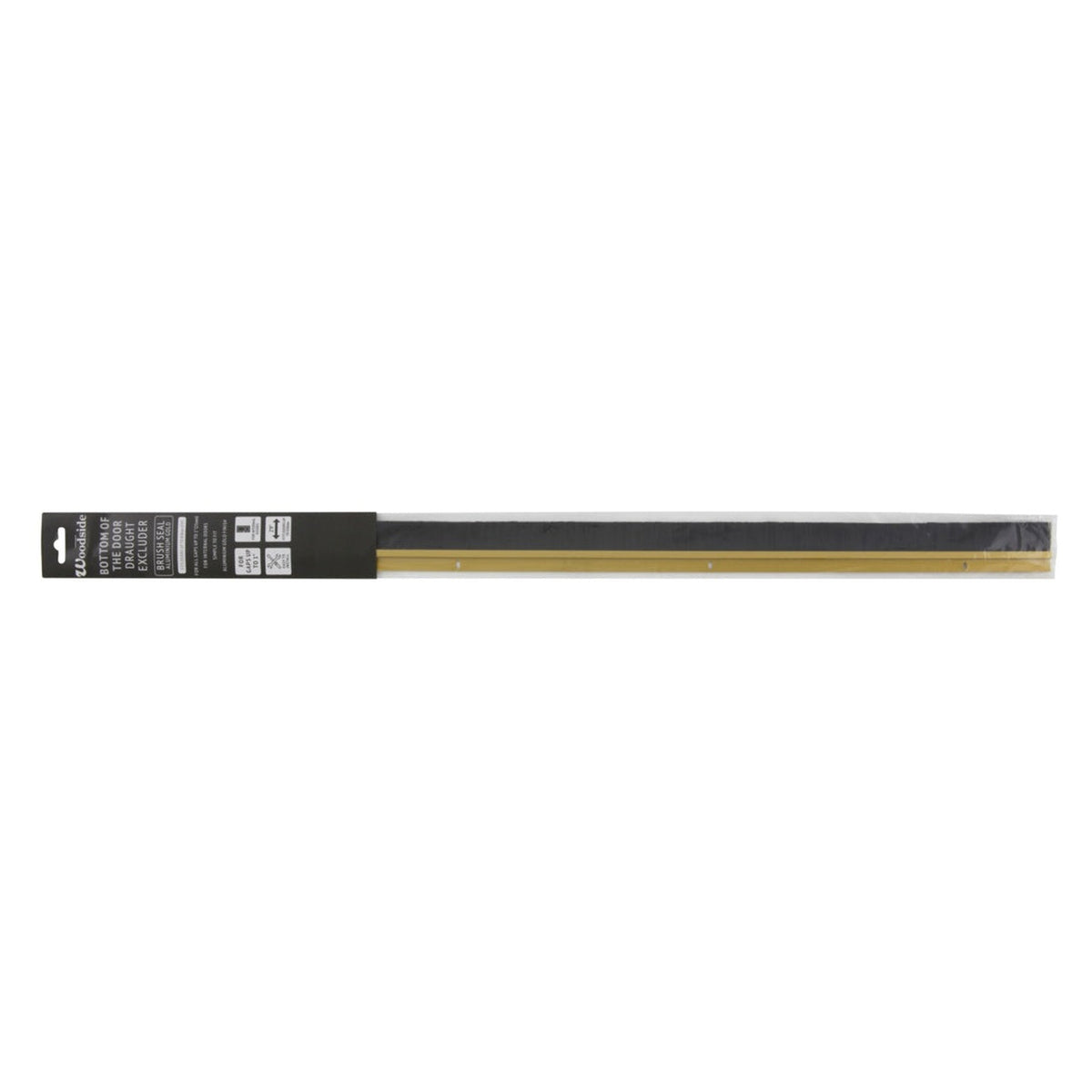 Woodside gold aluminium door brush seal, view 2