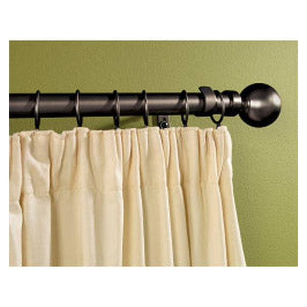 Woodside black metal extending curtain pole, 180-300cm