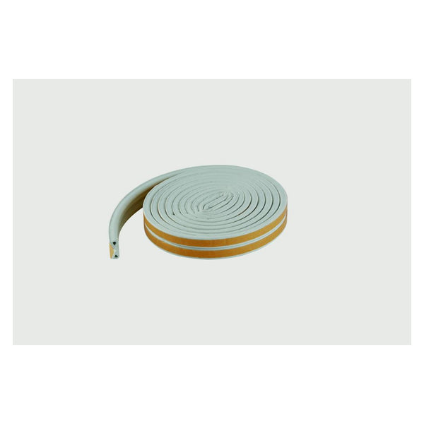 Woodside white EPDM P-profile rubber draught strip, 5m