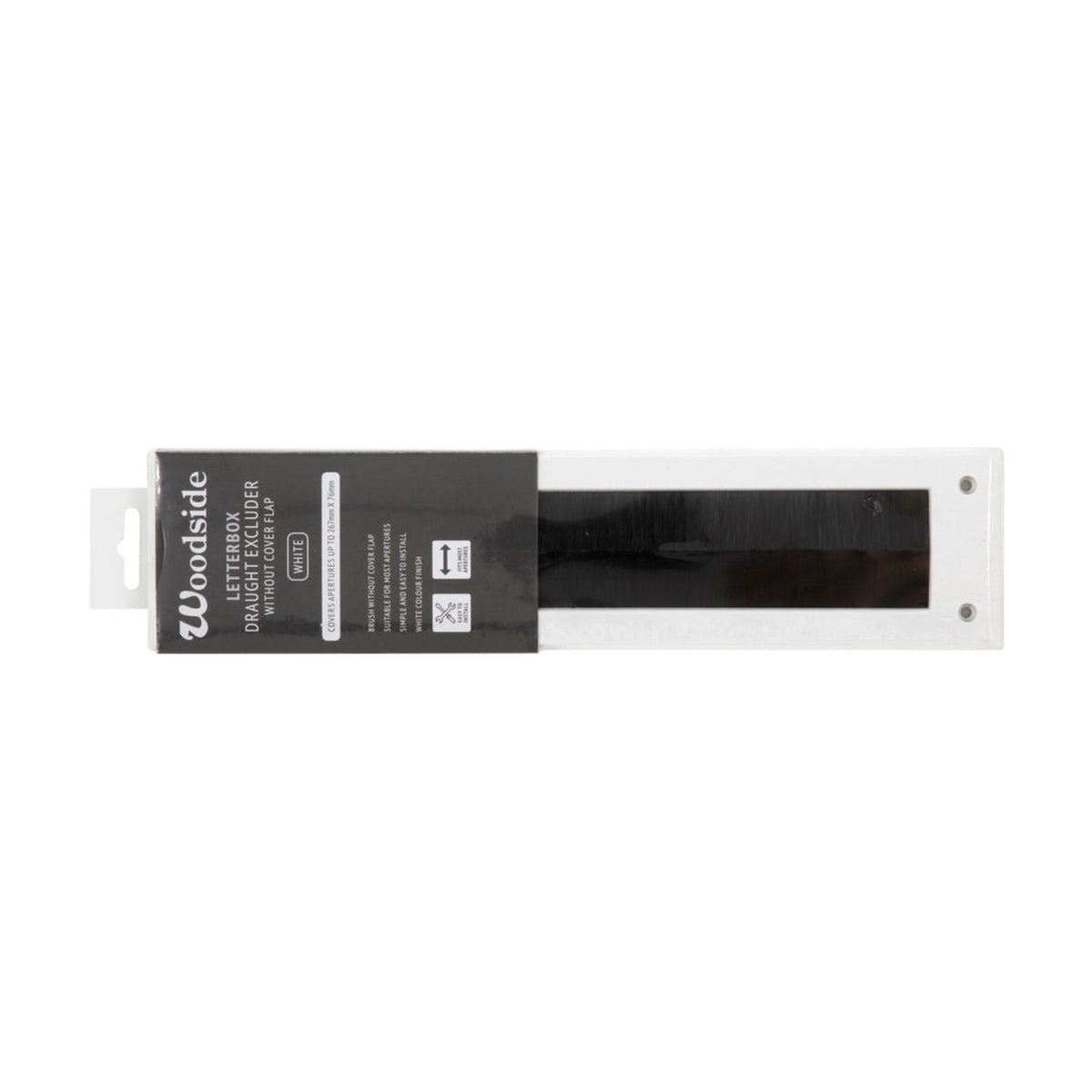 Woodside white letterbox brush draught excluder