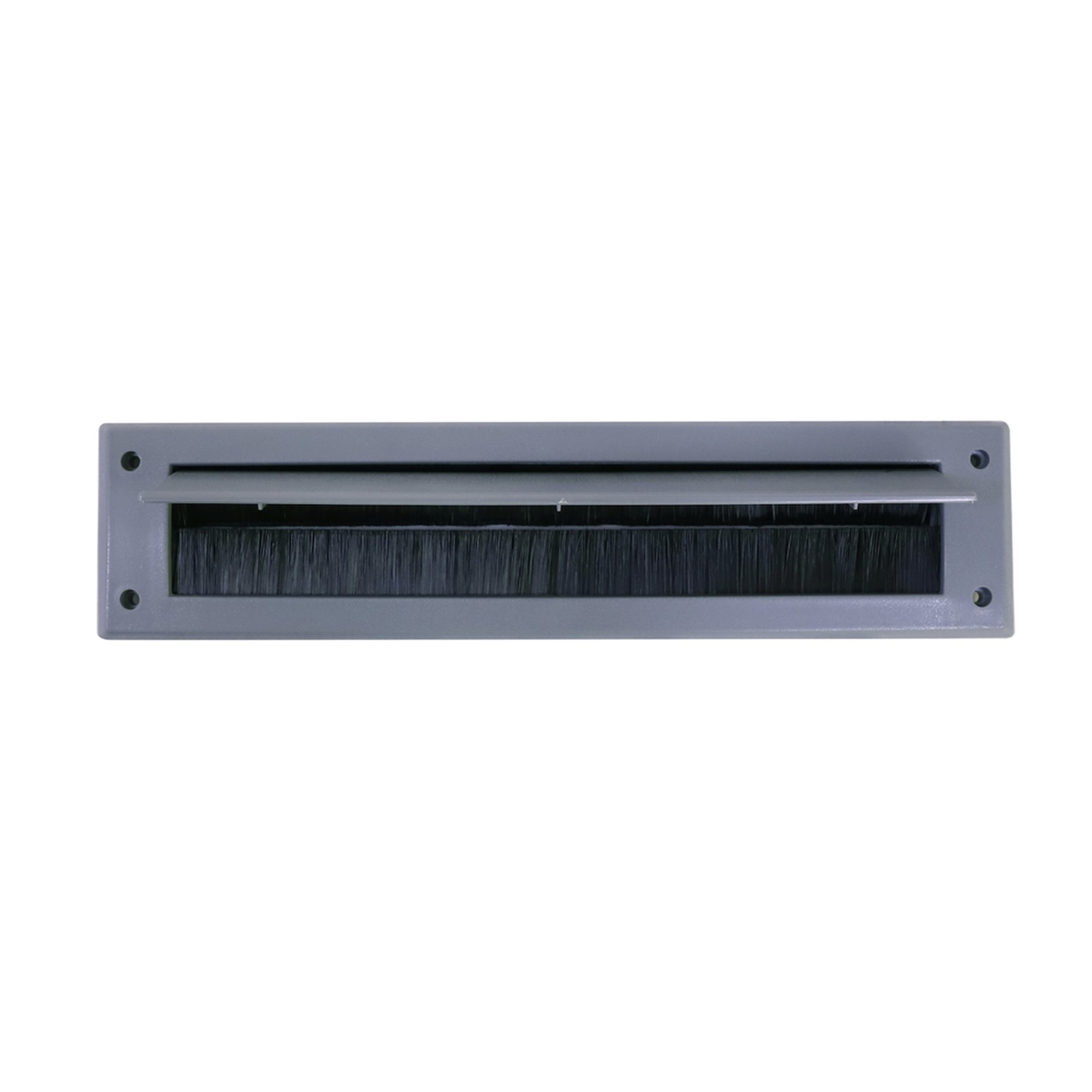 Woodside grey letterbox draught excluder with cover flap