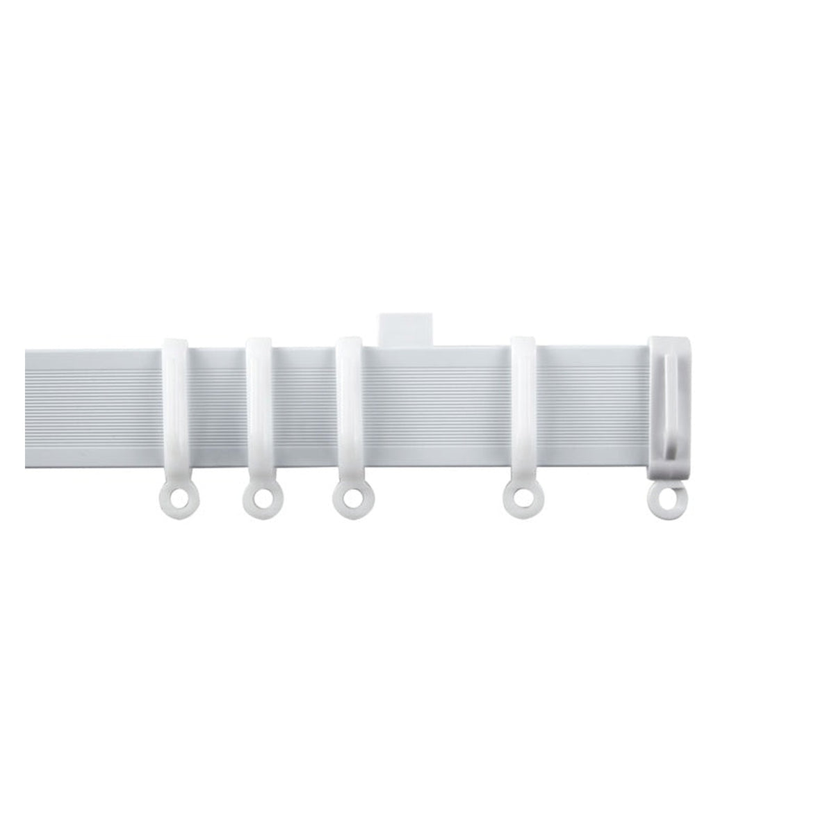 Woodside white PVC fixed curtain track 150cm