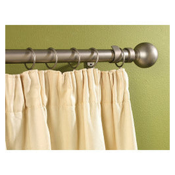 Woodside silver metal extending curtain pole 120-210cm