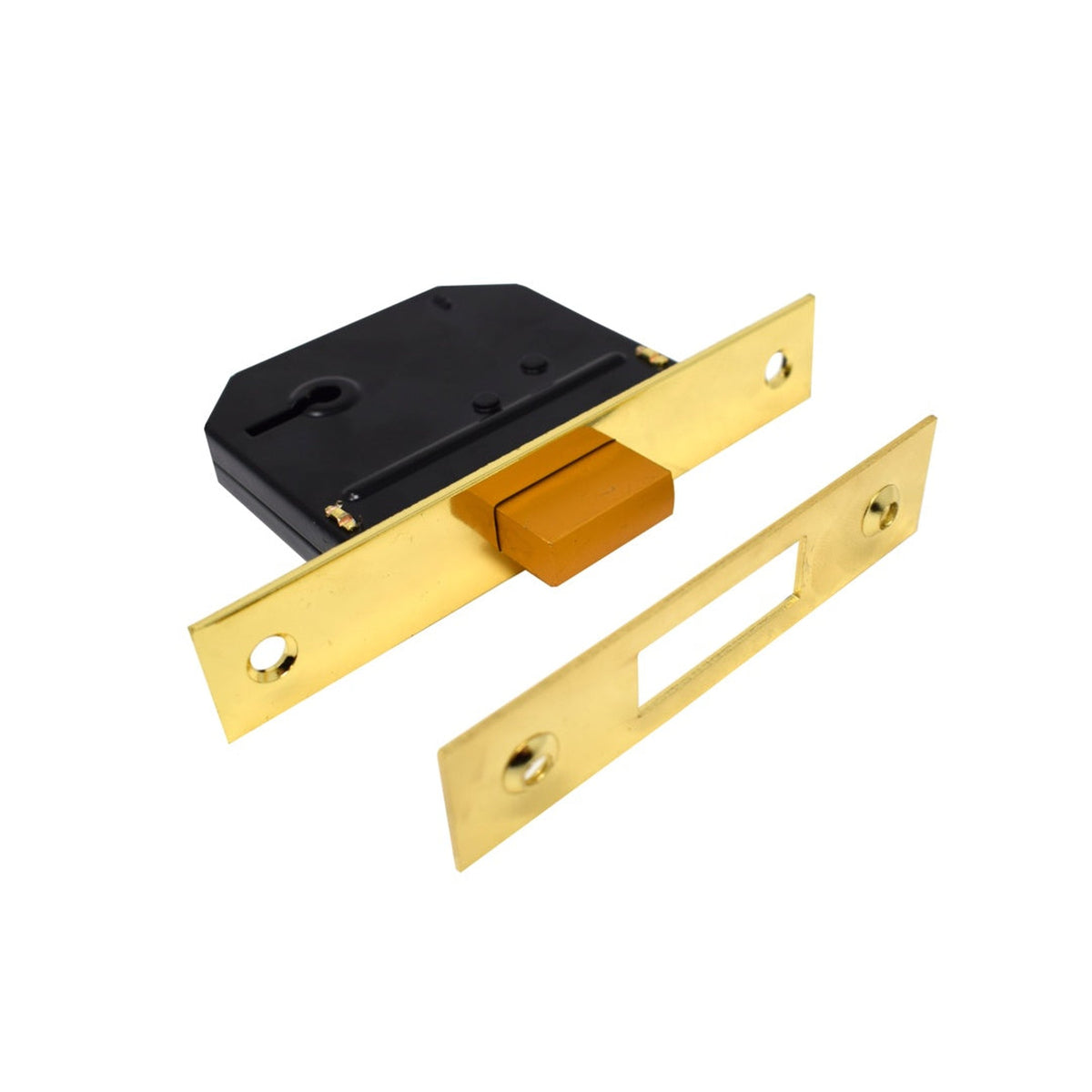 Yale Essentials 3 lever brass deadlock 64mm
