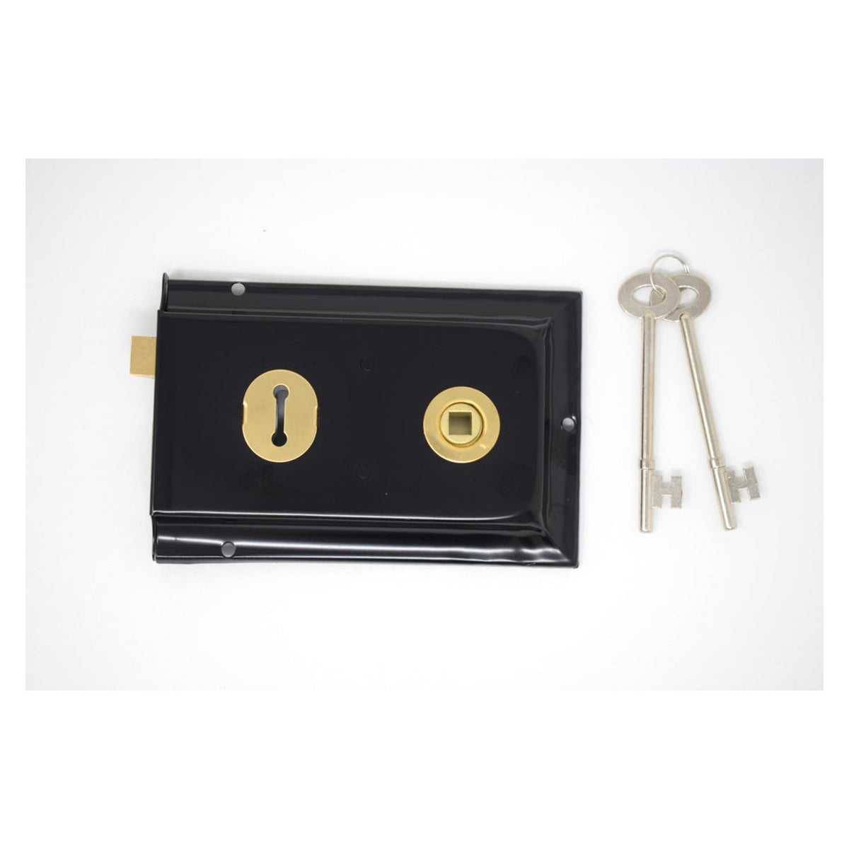 Yale Essentials black 2 lever rim deadlock