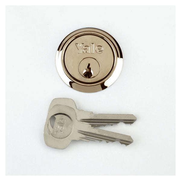 Yale brass replacement rim cylinder with keys