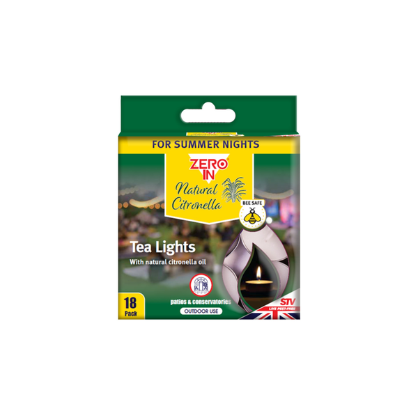 Pack of 18 Zero In citronella tea lights