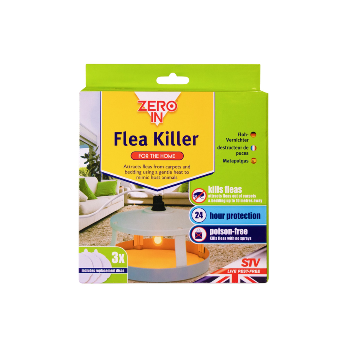 Zero In flea killer heat lamp trap