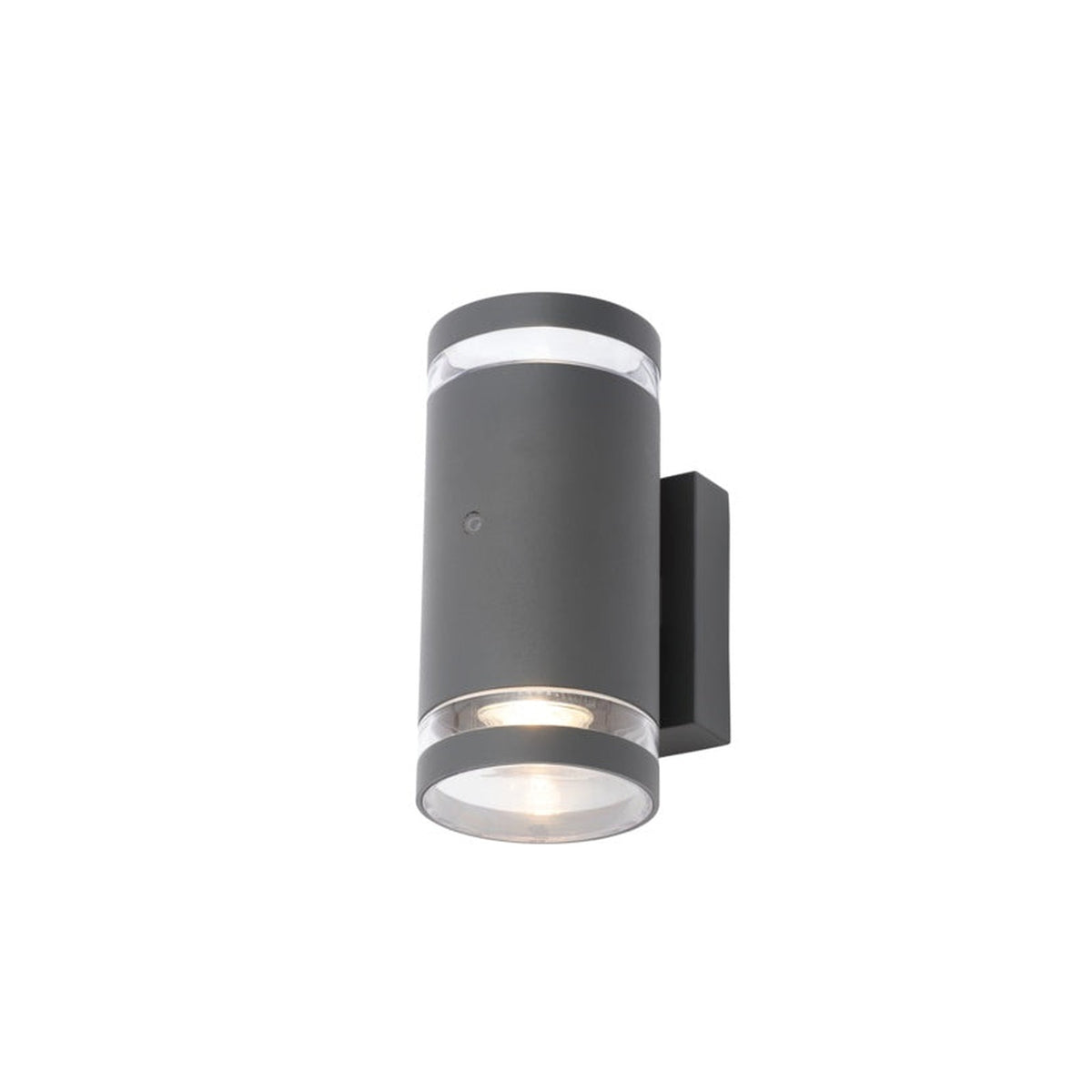 Zinc Lens grey 2 light wall light with photocell, view 2