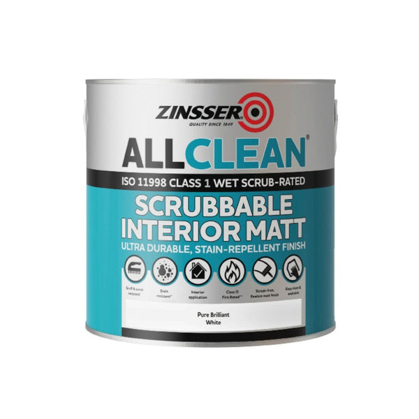 Zinsser Allclean White Scrubbable Matt 2.5L tin