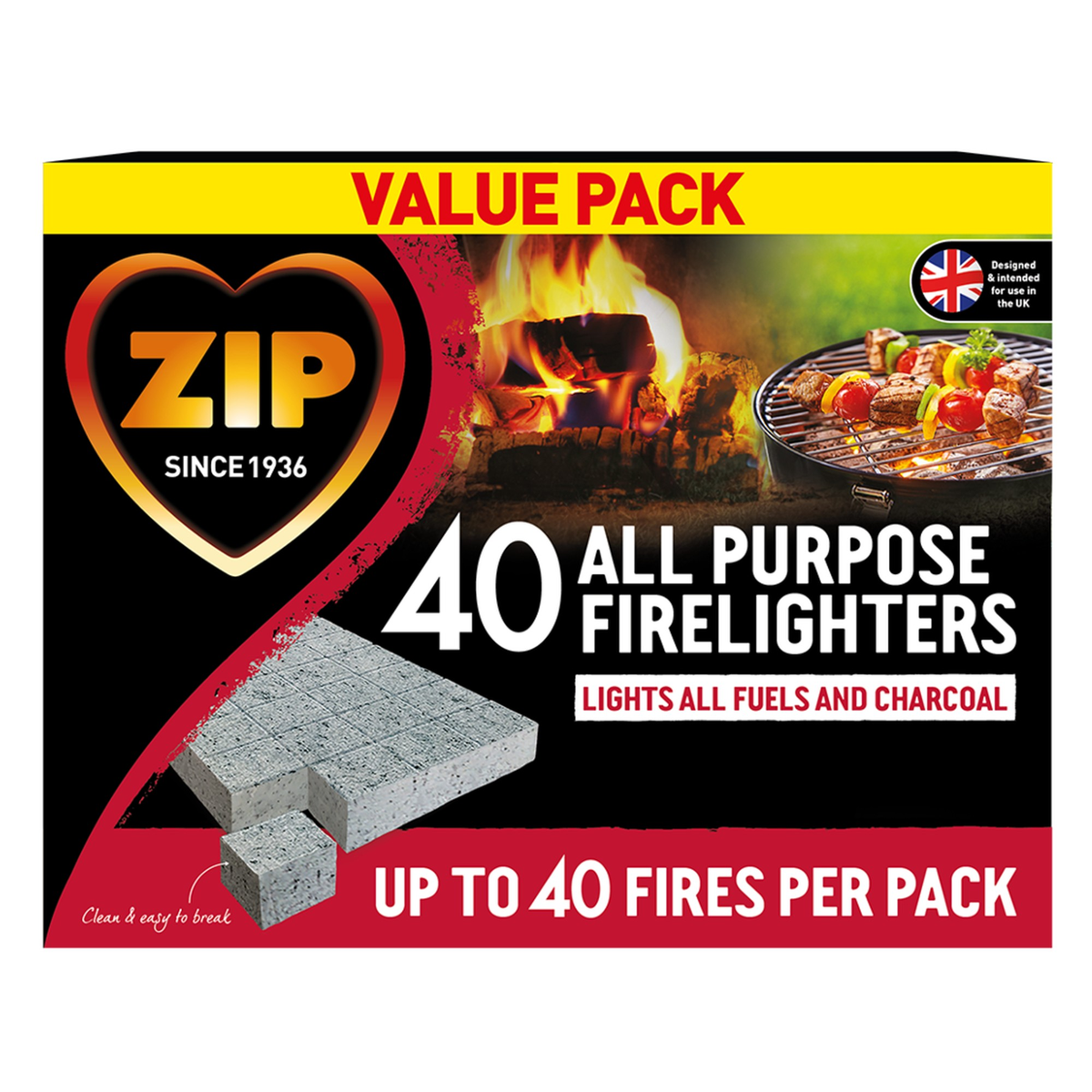 Zip firelighters value pack of 40